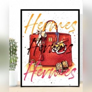 Designer inspired 8 1/2"x11" Framed Wall Art